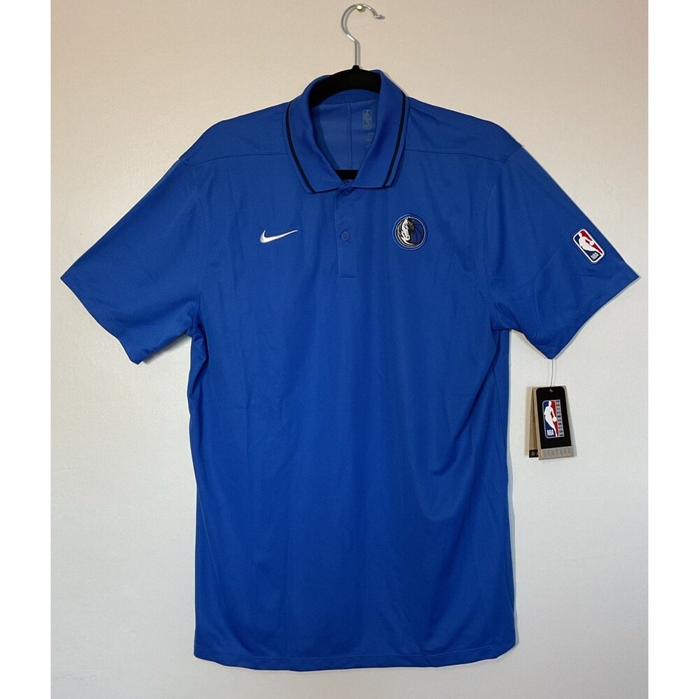 Dallas Mavericks Shirt NBA Basketball Nike Dri Fit Logo Polo Size M